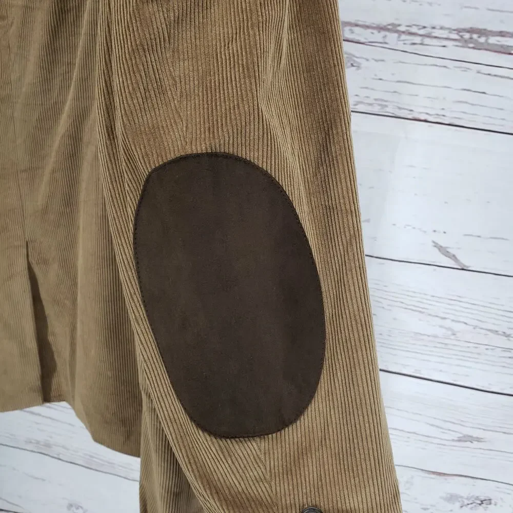 Saddlebred Men's Brown Cotton Corduroy Elbow Patch Sportscoat Size 50R